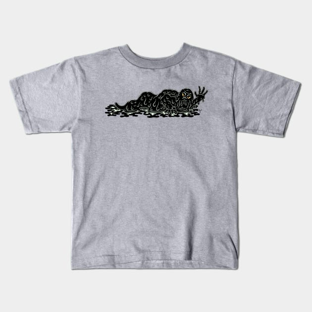 Creeping Slime Hulk Weird Horror Art Kids T-Shirt by AzureLionProductions